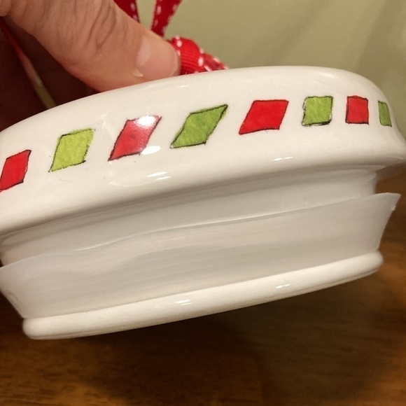 NEW Rae Dunn COOKIES FOR SANTA LARGE RED CHUBBY CANISTER WITH DIMPLES - Picture 7 of 12